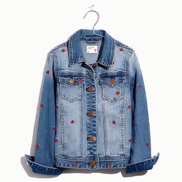 Madewell Other - ✨2xHP✨MADEWELL Crewcuts Strawberry Jean Jacket